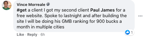 Vince landed second client at $900/mo